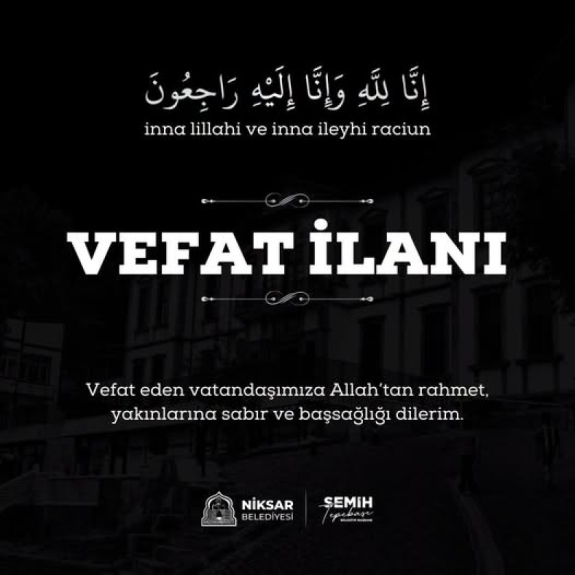 İsmetpaşa Mahallesi’nden, Mahmut Tekman’ın oğlu, Nimsan Kireç Fabrikas...