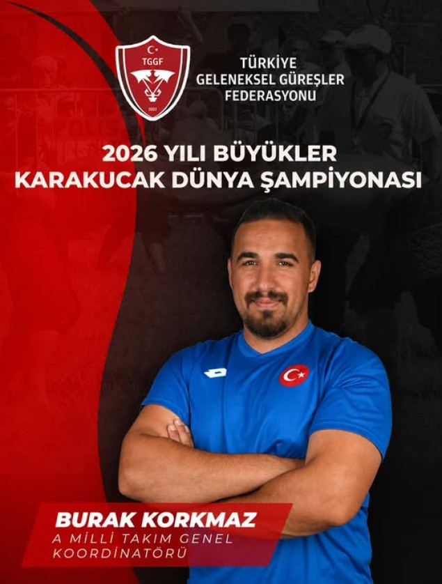 2026 Yılı Büyükler Karakucak Dünya Şampiyonası Milli Takım Genel Koordinatörlüğü görevine getirilen Niksar Belediyespor Antrenörümüz Burak Korkmaz’ı gönülden tebrik ediyorum