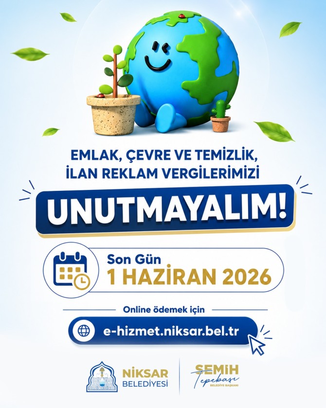 2026 yılı Emlak, Çevre Temizlik ile İlan Reklam Vergilerimizin ilk tak...