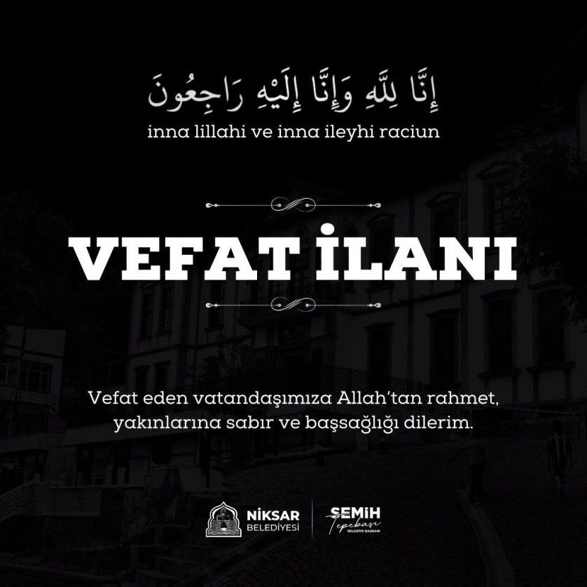 Korganlı Murat Yurtdaş’ın kızı, Sinan Yurtdaş ve Sibel Turhan’ın ablaları, Alaattin, Hamdi ve Muharrem Yurtdaş’ın yeğenleri Yasemin YURTDAŞ vefat etmiştir