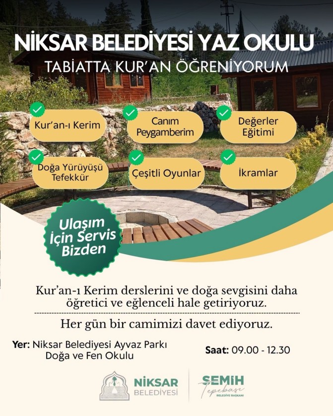 Niksar Belediyesi Yaz Okulu İçin İş Birliği Protokolü İmzalandı