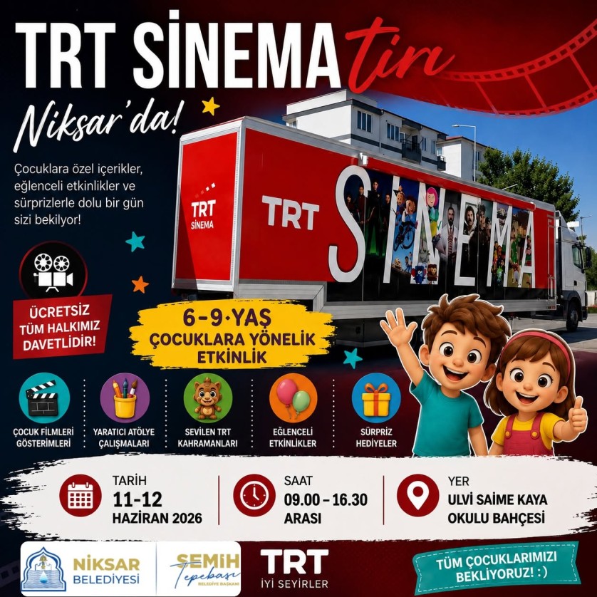 🎬 TRT Sinema Tırı Niksar’da! 🍿